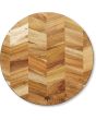 Barbary + Oak BO847023 Round Acacia Chevron Chopping Board