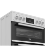 Beko EDG6231W 60Cm Double Oven Gas Cooker With Gas Hob - White