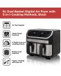 Black + Decker BXAF17094GB 9L Dual Basket Air Fryer Black