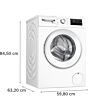 Bosch WAN28255GB Washing Machine, Front Loader, 9 Kg, Max. 1400 Rpm