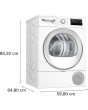 Bosch WTH85226GB 8Kg Heat Pump Tumble Dryer - White