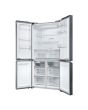Haier HCR5919EHMB 90Cm Freestanding American Fridge Freezer - Brushed Black