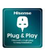 Hisense BI622ABPGUK Built In Electric Single Steam, Plug + Play Oven - Jet Black