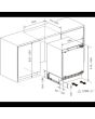 Hisense FUV124D4AWE Integrated Under Counter Freezer With Fixed Door Fixing Kit