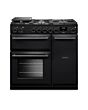 Rangemaster AURA90DFP/19276 90Cm Dual Fuel Range Cooker - Charcoal Black With Onyx Trim