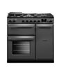 Rangemaster AURA90DFP/19277 Duel Fuel Range Cooker - Slate With Onyx Trim