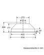 Siemens LB53NAA30B 55Cm Wide Canopy Hood - Metallic - D Rated