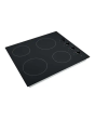 Statesman CHZ460D 4 Zone Ceramic Hob With Dial Control Black Glass