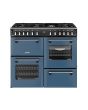 Stoves 444412017 Dx Rca Rich 100Df 100Cm Dual Fuel Range Cooker, Twilight Blue, A Rated