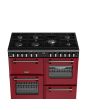 Stoves 444412020 Dx Rca Rich 100Df 100Cm Dual Fuel Range Cooker, Garnet Red, A Rated