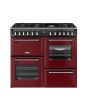 Stoves 444412020 Dx Rca Rich 100Df 100Cm Dual Fuel Range Cooker, Garnet Red, A Rated