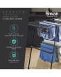Swan SWLC1000BLKN Stealth Easy-Close Collapsible Clothes Airer