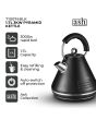 Tower T10074BLK Ash 1.7L Pyramid Kettle Black