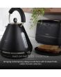 Tower T10074BLK Ash 1.7L Pyramid Kettle Black