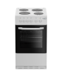 Zenith ZE503W 50Cm Single Oven Electric Cooker With Solid Plate - Hob White- A Energy Rated