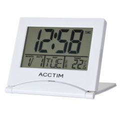 Acctim 15782 Mini Flip 2 LCD Alarm Clock White