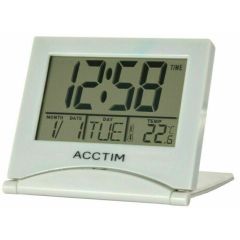 Acctim 15787 Mini Flip 2 LCD Alarm Clock Grey