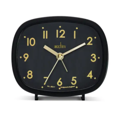 Acctim 15900 Hilda Retro Non-Ticking Alarm Clock Black