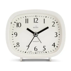 Acctim 15902 Hilda Retro Non-Ticking Alarm Clock White