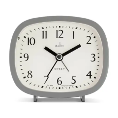 Acctim 15907 Hilda Retro Non-Ticking Alarm Clock Pigeon Grey