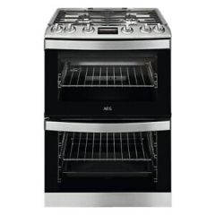 Aeg CGB6130ACM 60Cm Freestanding Gas Cooker With Variable Electric Grill - Stainless Steel - A/A Rat