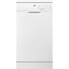 Aeg FFX52507ZW Slimline Dishwasher, 10 Place Settings, White, E Rated
