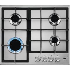 Aeg HGE64200SM 60Cm 4 Burner Gas Hob - Stainless Steel