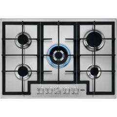 Aeg HGX75400SM 75Cm Wide 5 Burner Gas Hob - Stainless Steel