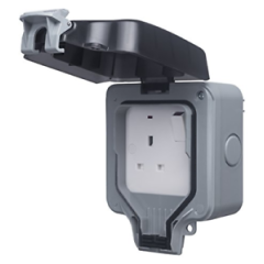 B.G WP21 Ip66 13A 1-Gang Dp Weatherproof Outdoor Switched Socket