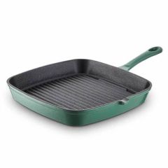 Barbary + Oak BO800257GRN Foundry 23Cm Cast Iron Grill Pan Verdigris Green