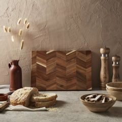 Barbary + Oak BO847022 Rectangle Acacia Chevron Chopping Board