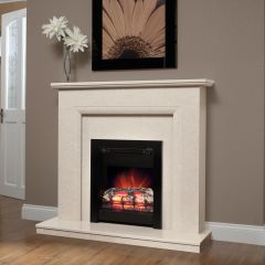 Be Modern 001538 44' Roesia White Surround With 125210 44' Lipped Hearth 