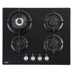 Belling 444411637 Gtg603ri Black 4 Burner Gas Hob