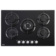 Belling 444411640 75Cm 5 Burner Gas On Glass Hob - Black