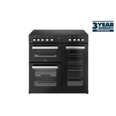 Belling 444411791 Rca Cookcentre 90E 90Cm Ceramic Range Cooker, Black, A Rated