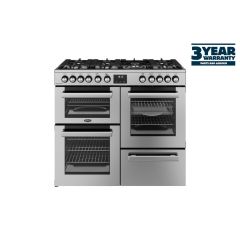 Belling 444411800 Rca Cookcentre 100Df 100Cm Dual Fuel Range Cooker, Stainless Steel, A Rated