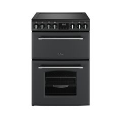 Belling 444411809 Farmhouse 60E 60Cm Ceramic Electric Cooker With Double Oven, Grey, A Rated