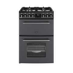 Belling 444411812 Mra Farmhouse 60Df Ant Dual Fuel Cooker With Double Oven, Grey, A Rated