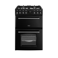Belling 444411813 Mra Farmhouse 60Df Blk Dual Fuel Cooker With Double Oven, Black, A Rated
