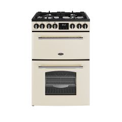 Belling 444411814 Mra Farmhouse 60Df Crm Dual Fuel Cooker With Double Oven, Cream, A Rated