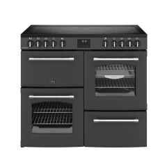 Belling 444411825 Farmhouse 100E 100Cm Wide Electric Range Cooker With Ceramic Hob - Anthracite - A/