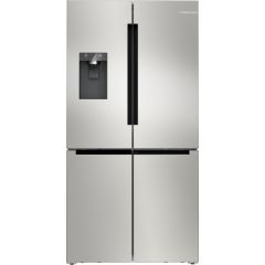 Bosch KFI96APEAG American Fridge Freezer, Non-Plumbed, Stainless Steel, E Rated