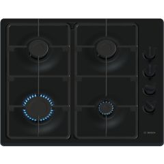 Bosch PBP6B6K60 60Cm 4 Burner Gas Hob - Black