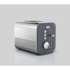 Breville VTT968 High Gloss Collection 2 Slice Toaster Grey & Stainless Steel