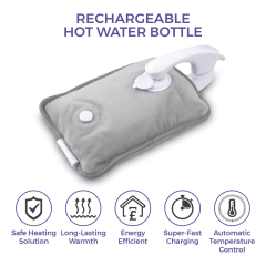 Carmen C85017GRY Rechargeable Hot Water Bottle