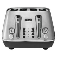 Delonghi CTI4003.M 4 Slice Distinta X Stainless Steel Toaster