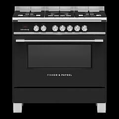 Fisher + Paykel OR90SCG4B1 81697 900Mm Dual Fuel Range Cooker Black