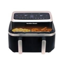 Hamilton Beach HB700VCGS Air Fryer 9 Litre Single Drawer With Divider Black