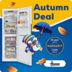 Hoover HVT3CLECKIHW 54.5Cm 50/50 Low Frost Fridge Freezer - White