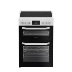Hotpoint HDE6VDW 60cm Electric Double Cooker with Multiflow - White